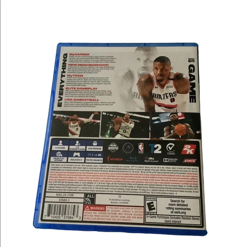 NBA2K21 PS4 Basketball Game